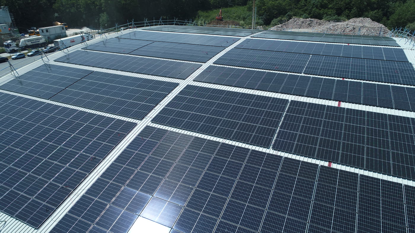 Solar generation infrastructure at Theale